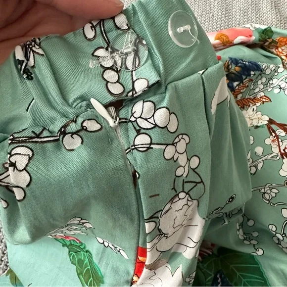 Taydey A-Line Pleated Vintage Floral Print Skirt - Picture 4 of 13